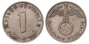 1 Pfennig Alemania nazi (1933-1945) Bronce 