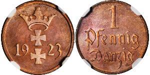 1 Pfennig Gdansk (1920-1939) Bronce 