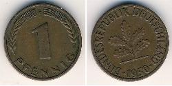 1 Pfennig Geschichte der Bundesrepublik Deutschland (1949-1990) Bronze 