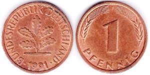 1 Pfennig Geschichte der Bundesrepublik Deutschland (1949-1990) Bronze 