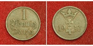 1 Pfennig Gdansk (1920-1939) Bronzo 