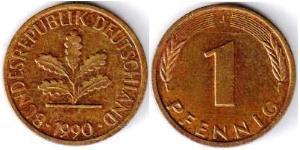 1 Pfennig Germania Ovest (1949-1990) Bronzo 