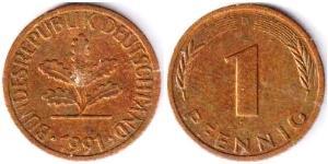 1 Pfennig Germania Ovest (1949-1990) Bronzo 