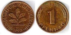 1 Pfennig Germania Ovest (1949-1990) Bronzo 