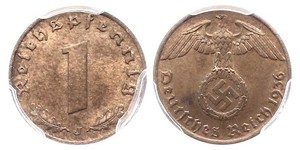 1 Pfennig Germania nazista (1933-1945) Bronzo 