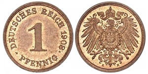 1 Pfennig Alemania Cobre 