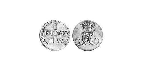 1 Pfennig Anhalt-Bernburg (1603 - 1863) Cobre Alexius Frederick Christian, Duke of Anhalt-Bernburg (1767 – 1834)