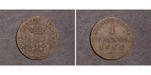 1 Pfennig Reino de Prusia (1701-1918) Cobre 