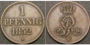 1 Pfennig States of Germany Cobre 