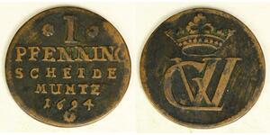 1 Pfennig States of Germany Cobre 