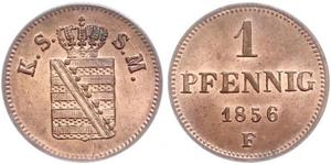 1 Pfennig States of Germany Cobre 