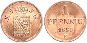 1 Pfennig States of Germany Cobre 