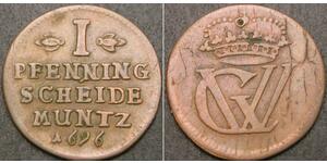 1 Pfennig States of Germany Cobre 