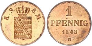1 Pfennig States of Germany Cobre 