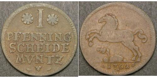 1 Pfennig States of Germany Cobre 