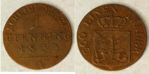 1 Pfennig Kingdom of Prussia (1701-1918) Copper 