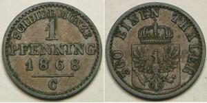 1 Pfennig Kingdom of Prussia (1701-1918) Copper 