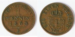 1 Pfennig Kingdom of Prussia (1701-1918) Copper 
