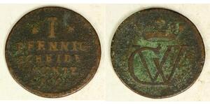 1 Pfennig States of Germany Copper 