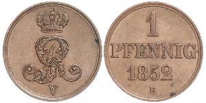 1 Pfennig States of Germany Copper 
