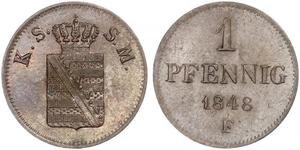 1 Pfennig States of Germany Copper 