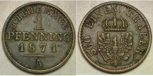 1 Pfennig States of Germany Copper 