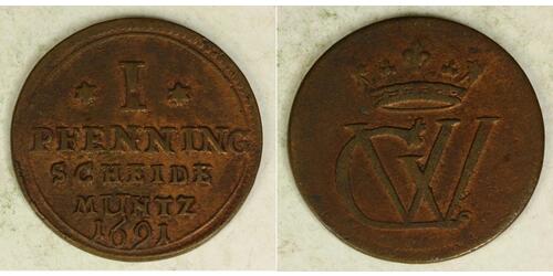 1 Pfennig States of Germany Copper 