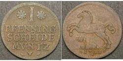 1 Pfennig States of Germany Cuivre 