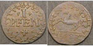 1 Pfennig States of Germany Cuivre 