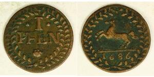 1 Pfennig States of Germany Cuivre 