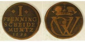 1 Pfennig States of Germany Cuivre 