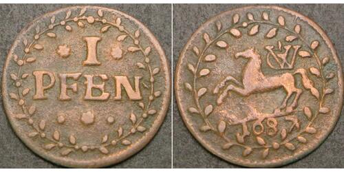 1 Pfennig States of Germany Cuivre 