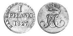 1 Pfennig Anhalt-Bernburg (1603 - 1863) Kupfer Alexius Friedrich Christian (Anhalt-Bernburg)(1767 – 1834)