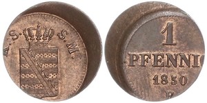 1 Pfennig States of Germany Kupfer 
