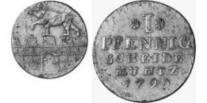 1 Pfennig Anhalt-Bernburg (1603 - 1863) Rame Alessio Federico Cristiano di Anhalt-Bernburg(1767 – 1834)