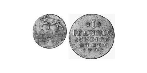 1 Pfennig Anhalt-Bernburg (1603 - 1863) Rame Alessio Federico Cristiano di Anhalt-Bernburg(1767 – 1834)