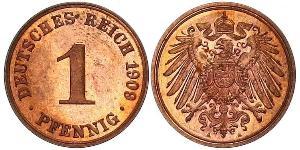 1 Pfennig Germania Rame 