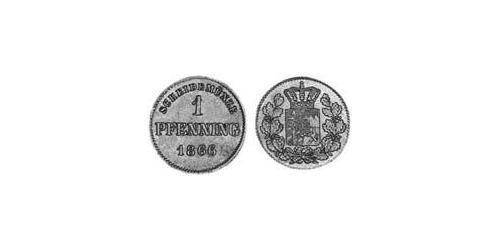 1 Pfennig Regno di Baviera (1806 - 1918) Rame Massimiliano II di Baviera(1811 - 1864)