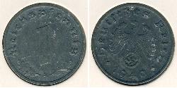 1 Pfennig Alemania nazi (1933-1945) Zinc 