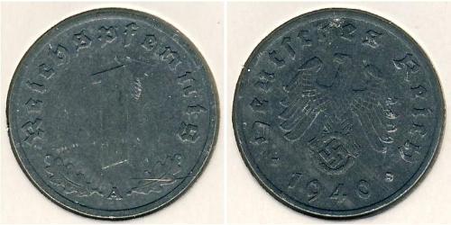 1 Pfennig Germania nazista (1933-1945) Zinco 