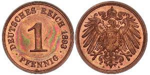1 Pfennig 德国 銅 
