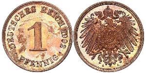 1 Pfennig 德国 銅 