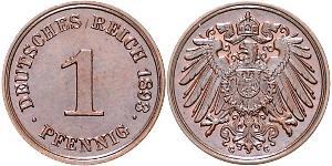 1 Pfennig 德国 銅 