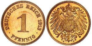 1 Pfennig 德国 銅 