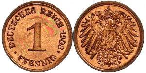 1 Pfennig 德国 銅 