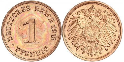 1 Pfennig 德国 銅 