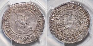 1 Pfundner Austria Argento Ferdinando I del Sacro Romano Impero  (1503-1564)