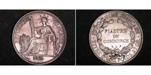 1 Piastre Indocina francese (1887-1954) Argento 