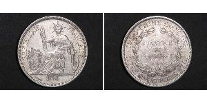 1 Piastre Indocina francese (1887-1954) Argento 