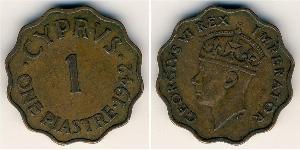 1 Piastre British Cyprus (1878 - 1960) Bronce Jorge VI (1895-1952)